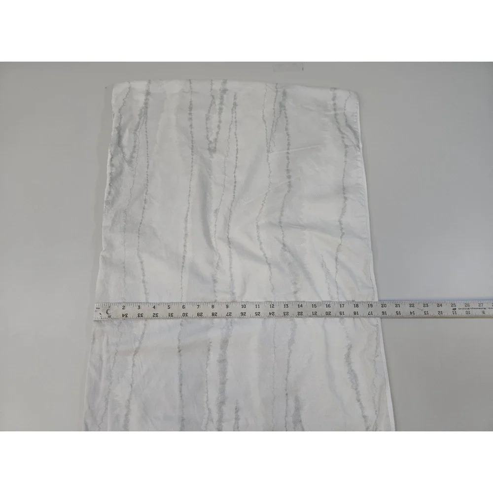 Donna Karan Home White Grey Watercolor Stripe Standard Pillowcase Set of 2